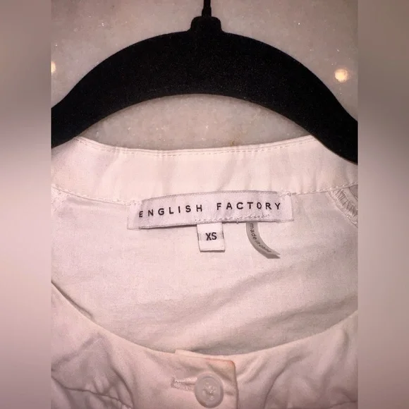 EUC Revolve English Factory Size XS Oversized White Midi Dress w Multicolor Trim - Picture 9 of 13